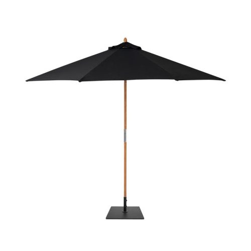 Capri Outdoor Umbrella With Base, Black Sand - Sundays CompanyOUT - YB - 005 - 002